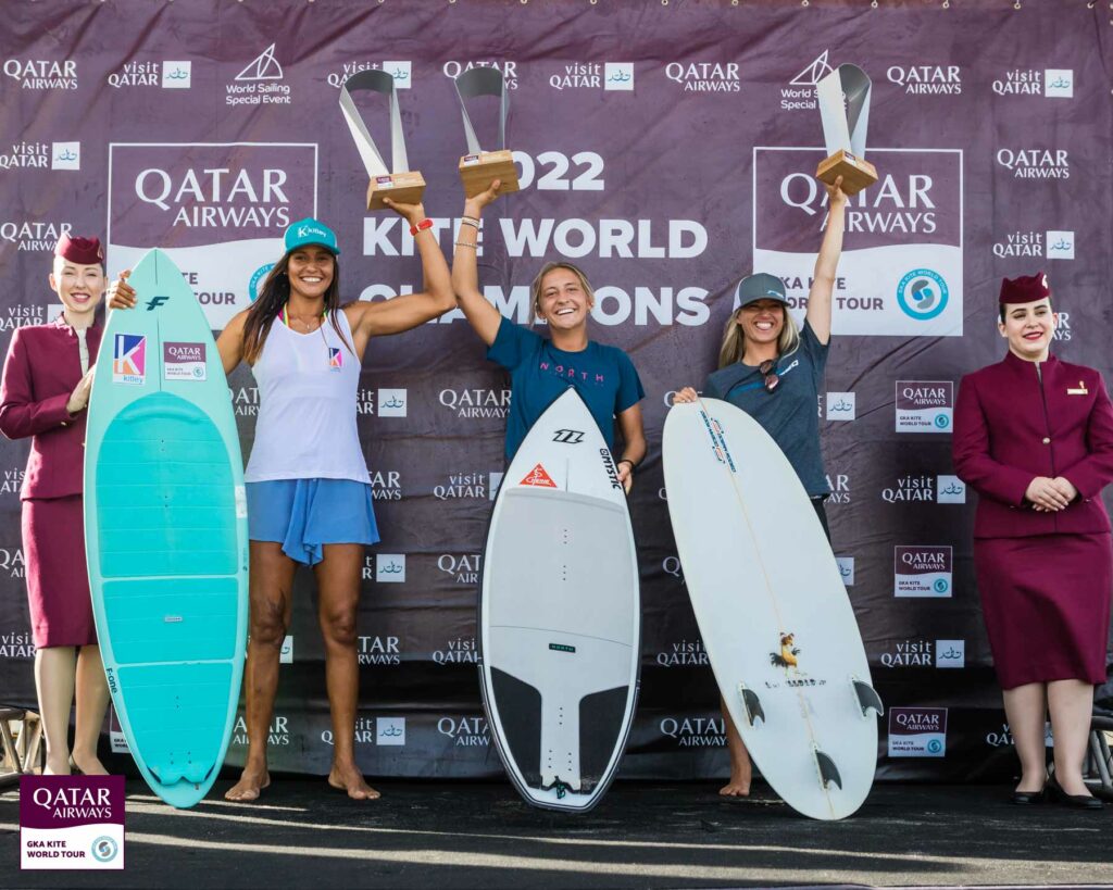 Women's 2022 Kite-Surf podium